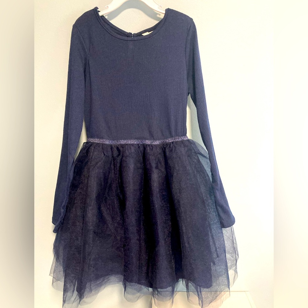 Navy blue tulle dress. H&M.